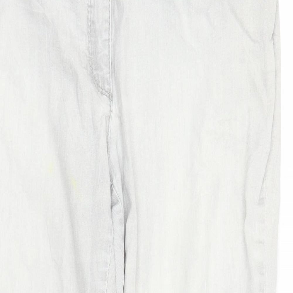 Power Denim Womens Grey  Denim Cropped Jeans Size 14 L23 in
