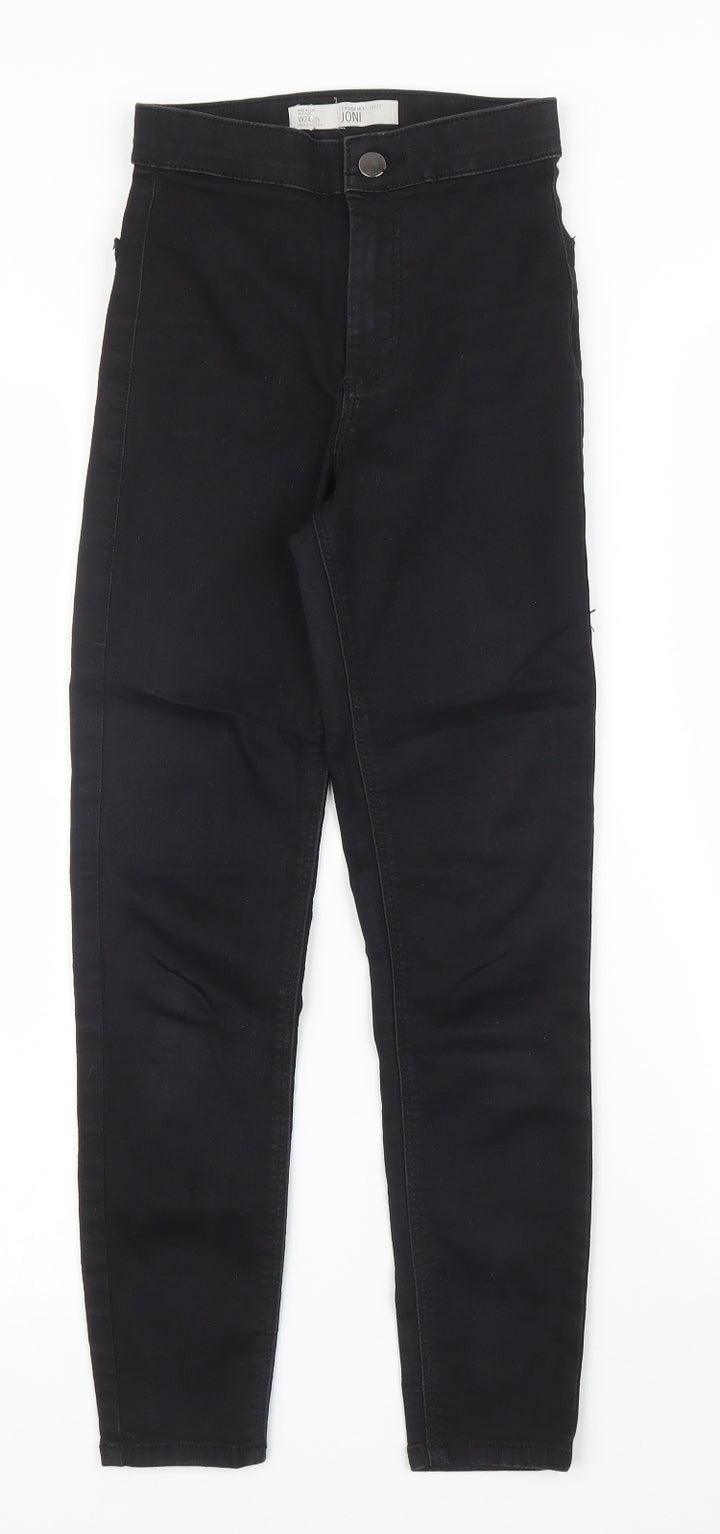 Topshop Womens Black Denim Skinny Jeans Size XS L23 in