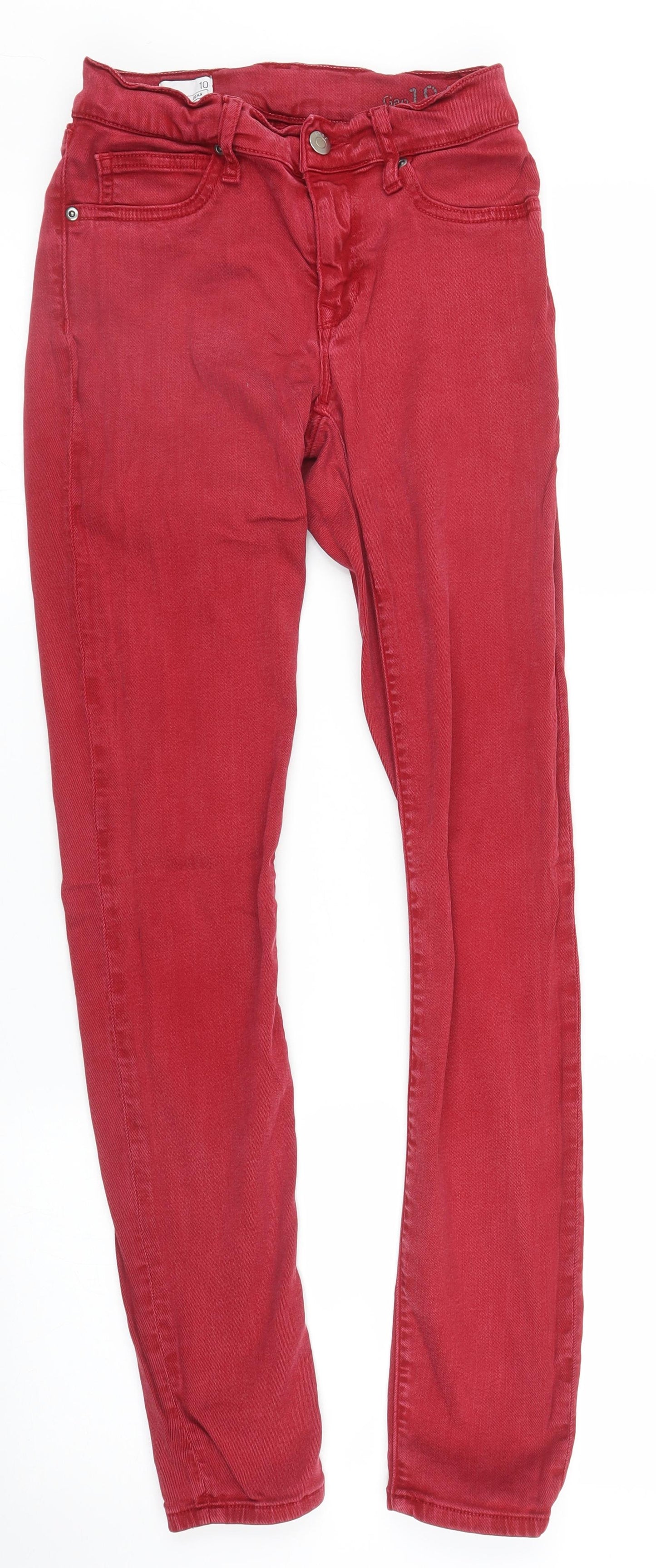 Gap Womens Red  Denim Skinny Jeans Size 10 L30 in
