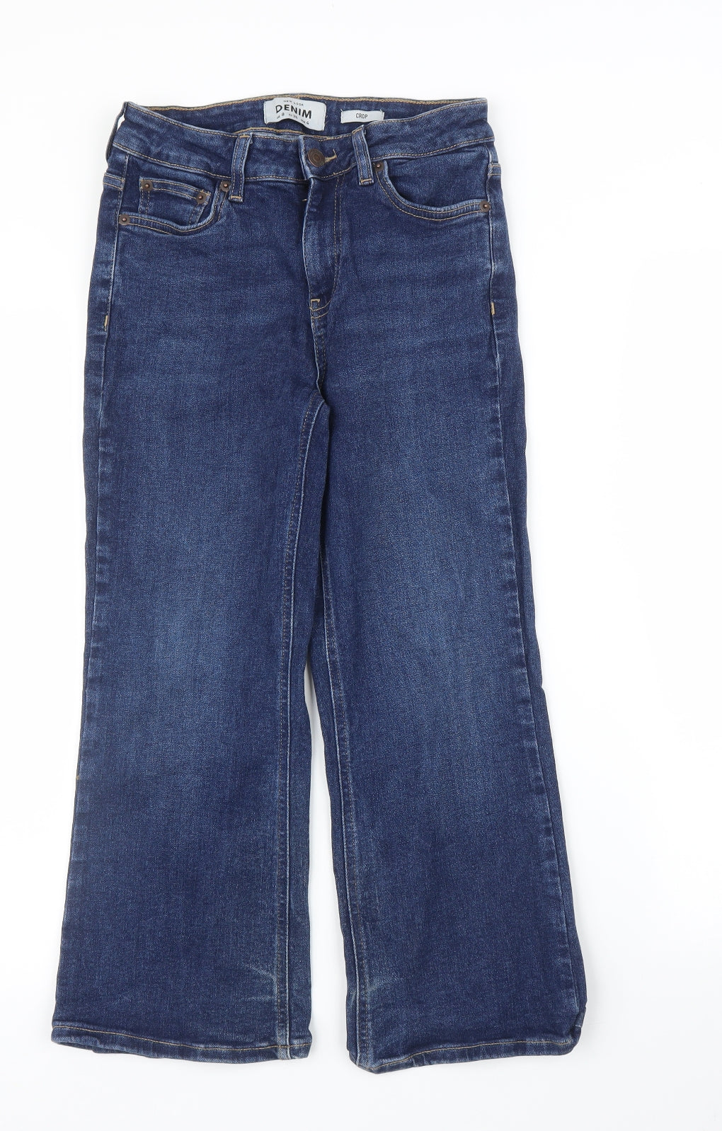 New Look Womens Blue  Denim Cropped Jeans Size 8 L22 in
