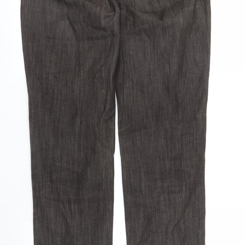 X & More Womens Brown  Denim Straight Jeans Size 14 L30 in