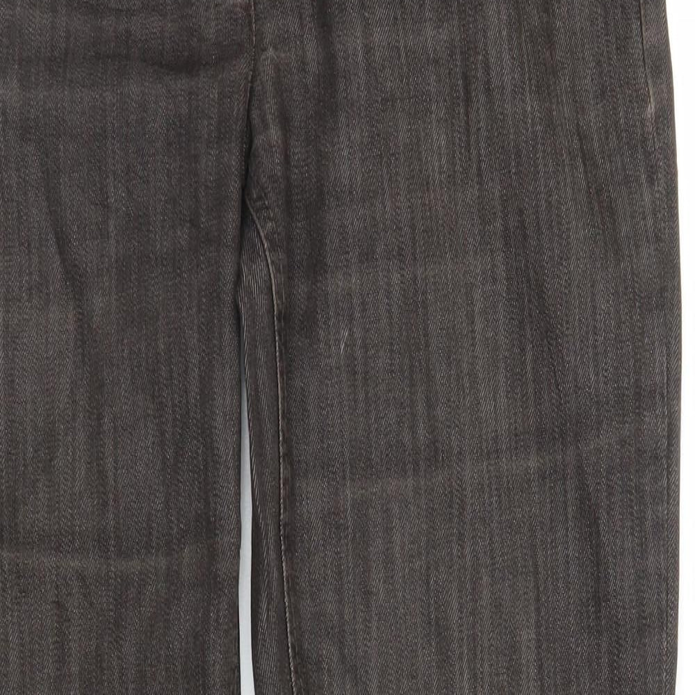X & More Womens Brown  Denim Straight Jeans Size 14 L30 in