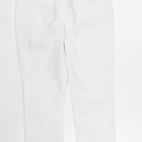 Max Jeans Womens White  Denim Capri Jeans Size 4 L23 in