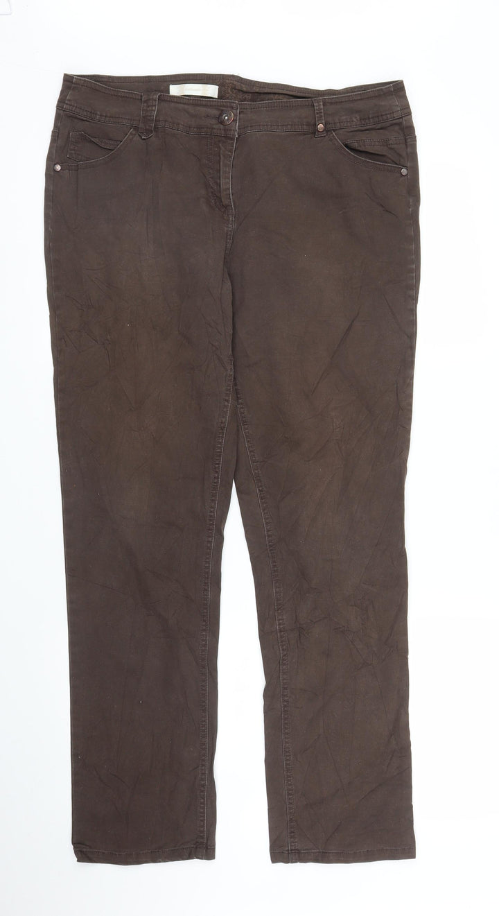 BHS Womens Brown Carpenter Trousers Size 14 L28 in
