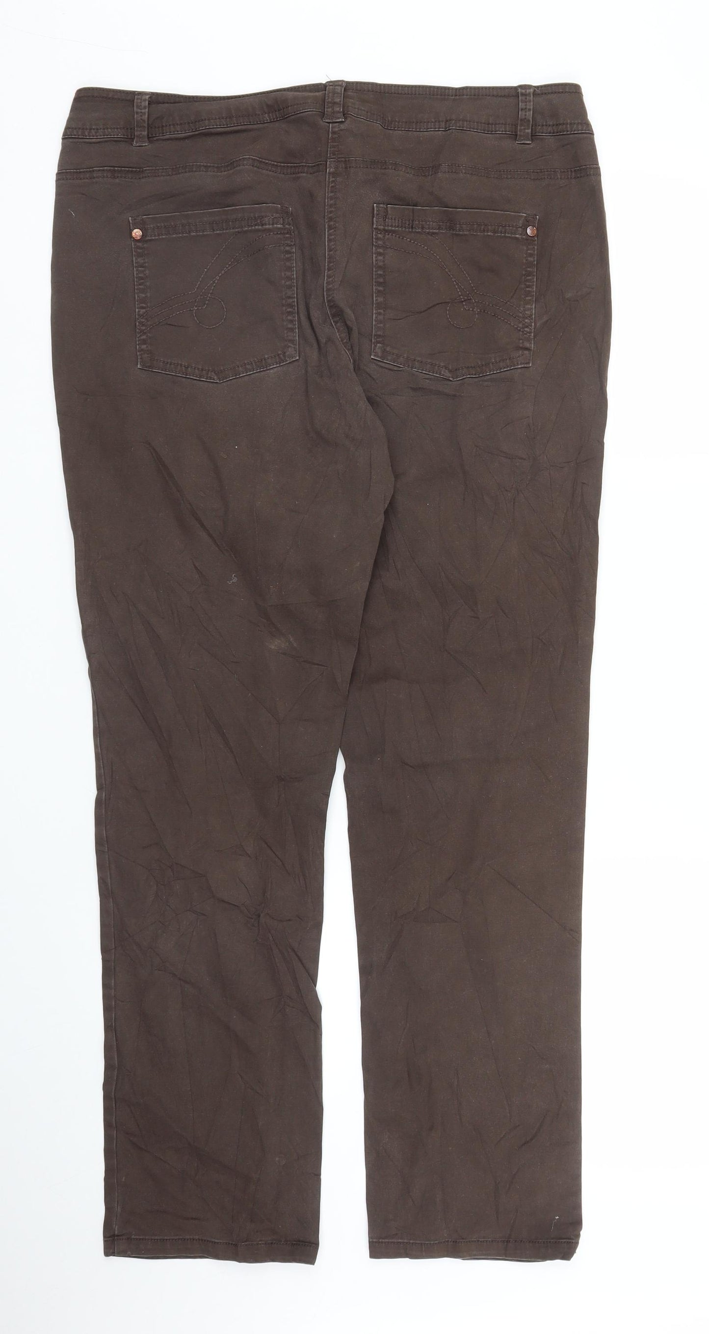BHS Womens Brown   Carpenter Trousers Size 14 L28 in