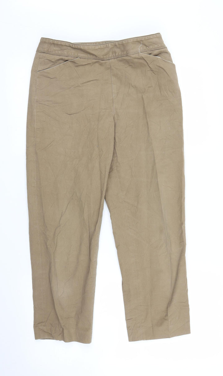 Talbots Womens Brown   Capri Trousers Size 4 L23 in