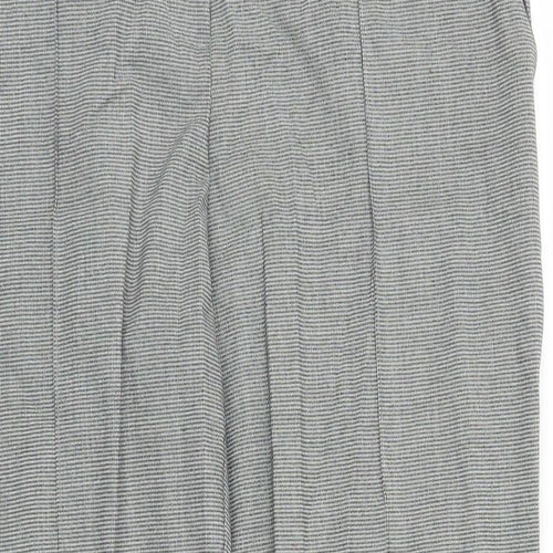 Miss Selfridge Womens Grey Houndstooth  Pedal Pusher Trousers Size 12 L24 in