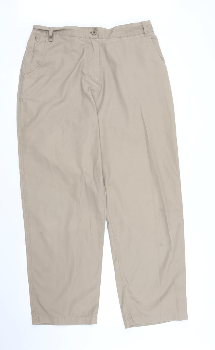 Hawkshead Womens Beige Chino Trousers Size 16 L25 in
