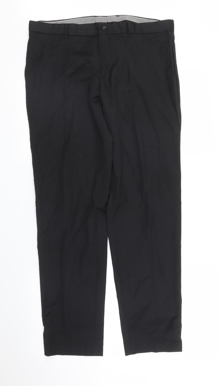 C&A Mens Black   Trousers  Size 34 in L28 in