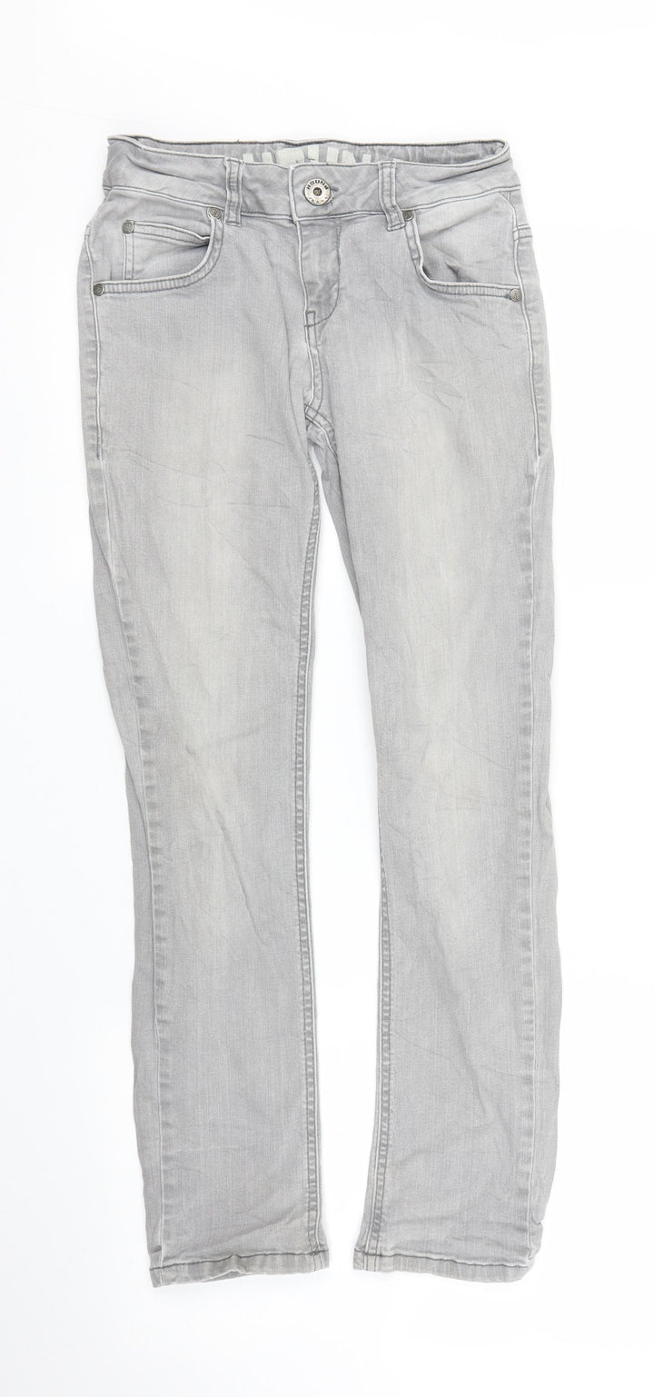 Hound Mens Grey Denim Straight Jeans Size S L26 in