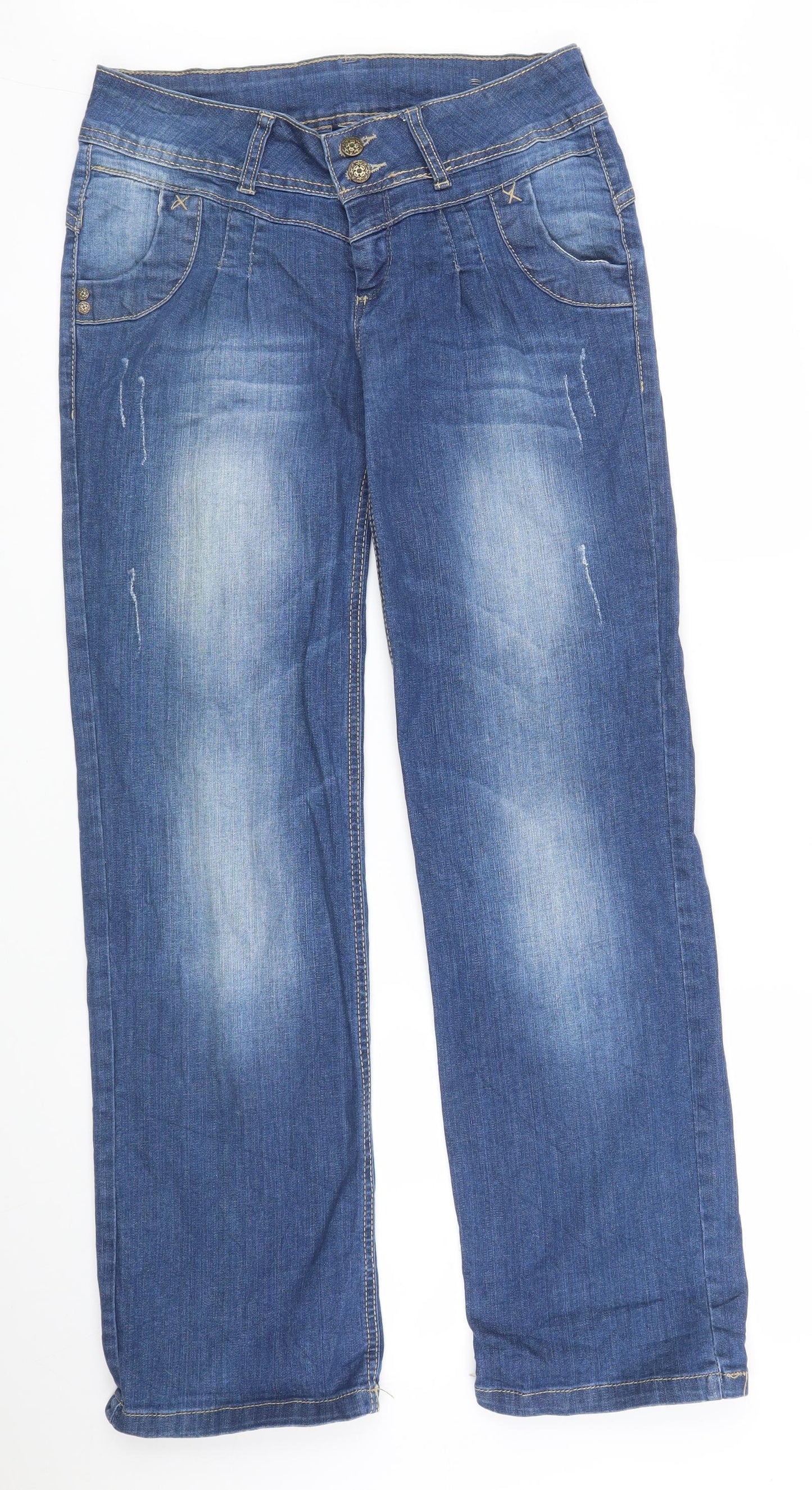 OKAY Womens Blue  Denim Wide-Leg Jeans Size 30 in L31 in