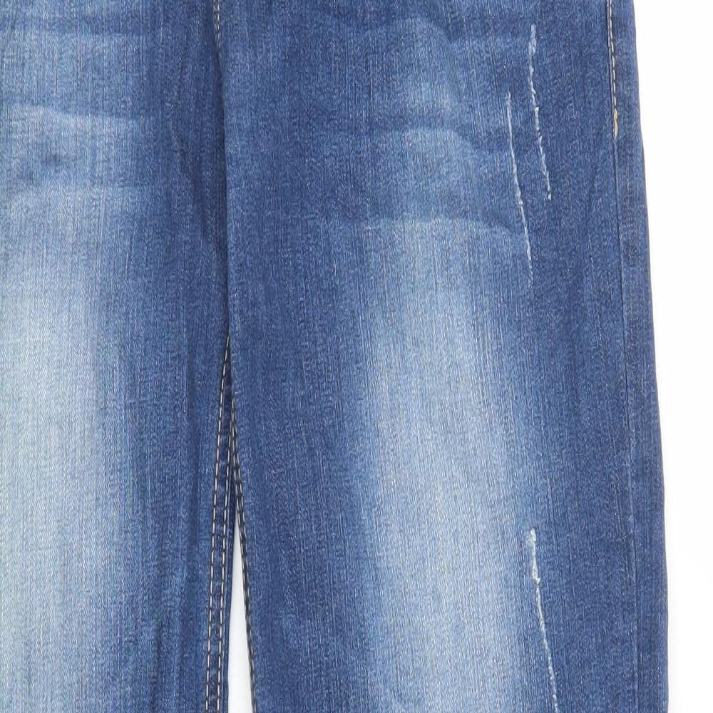 OKAY Womens Blue  Denim Wide-Leg Jeans Size 30 in L31 in