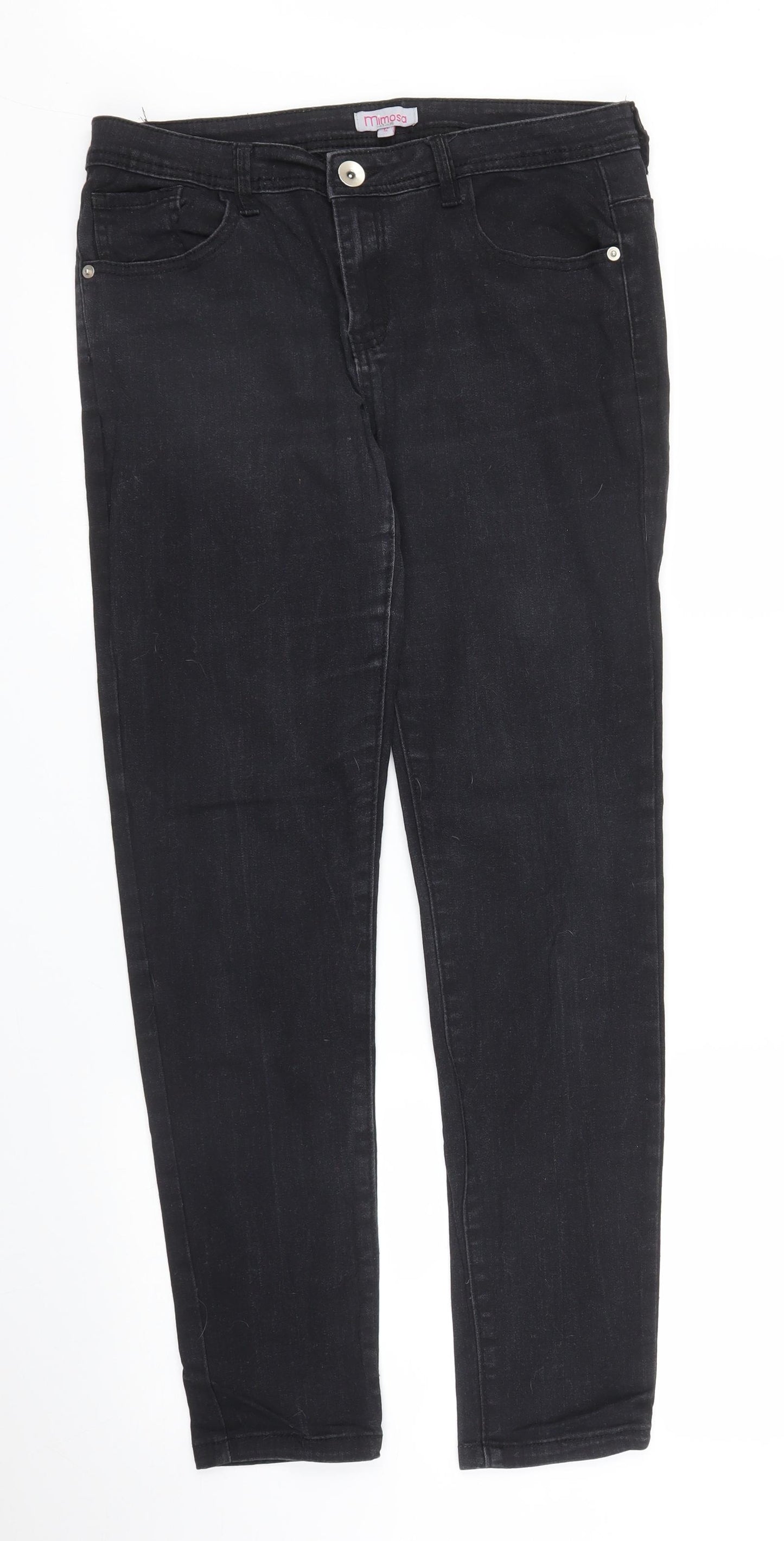 Mimosa Womens Black  Denim Skinny Jeans Size 12 L28 in