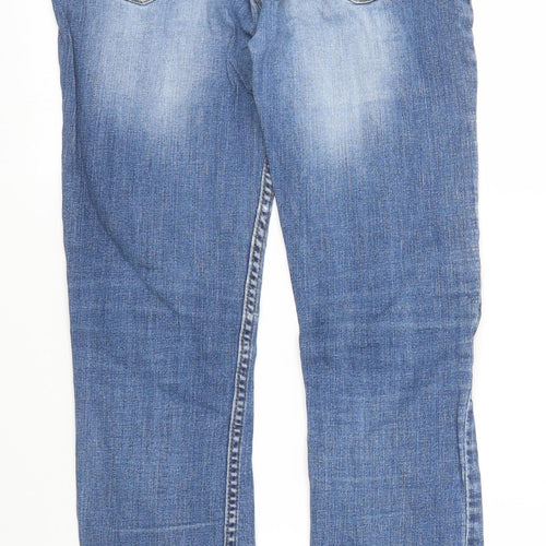 Fat Face Womens Blue  Denim Straight Jeans Size 8 L28 in