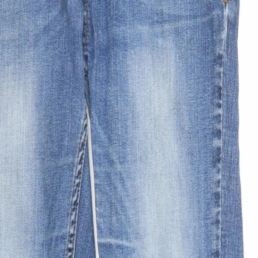 Fat Face Womens Blue  Denim Straight Jeans Size 8 L28 in