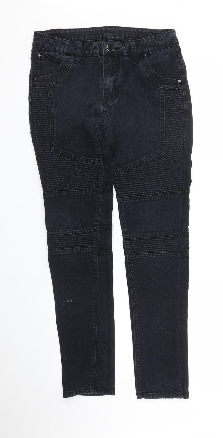 Preworn Womens Black Denim Skinny Jeans Size 30 in L29 in