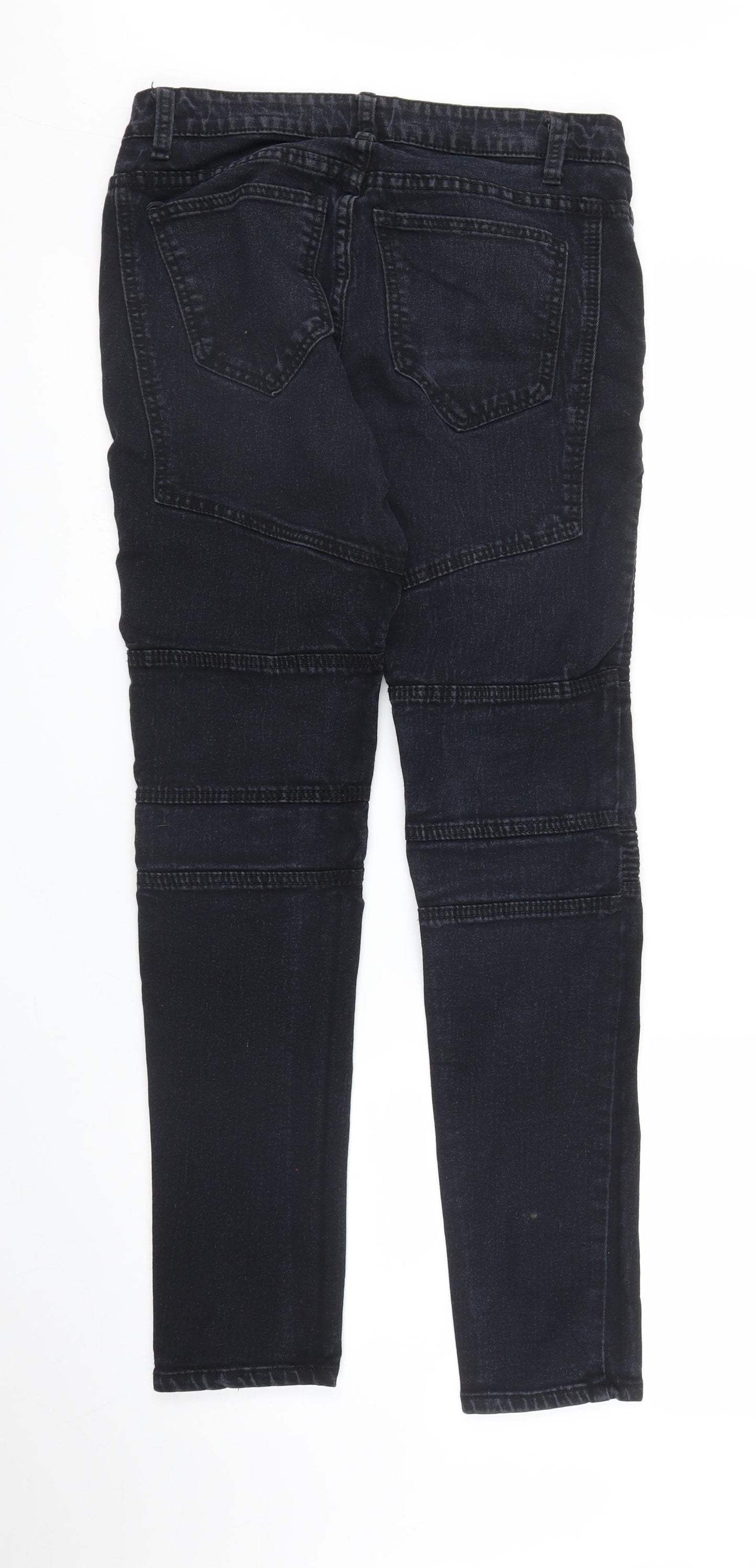 Preworn Womens Black  Denim Skinny Jeans Size 30 in L29 in