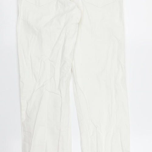 Preworn Womens White  Denim Straight Jeans Size 8 L31 in