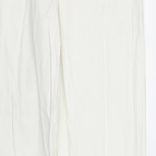 Preworn Womens White  Denim Straight Jeans Size 8 L31 in