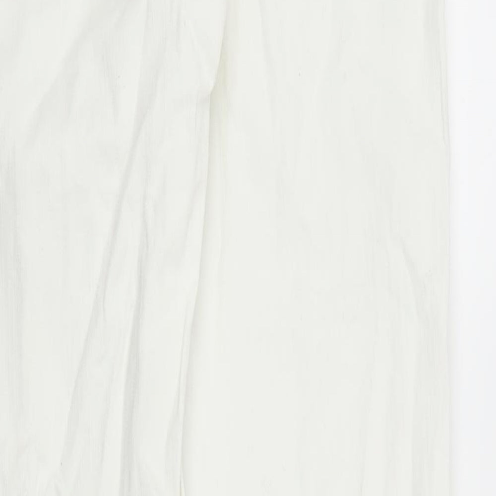 Preworn Womens White  Denim Straight Jeans Size 8 L31 in