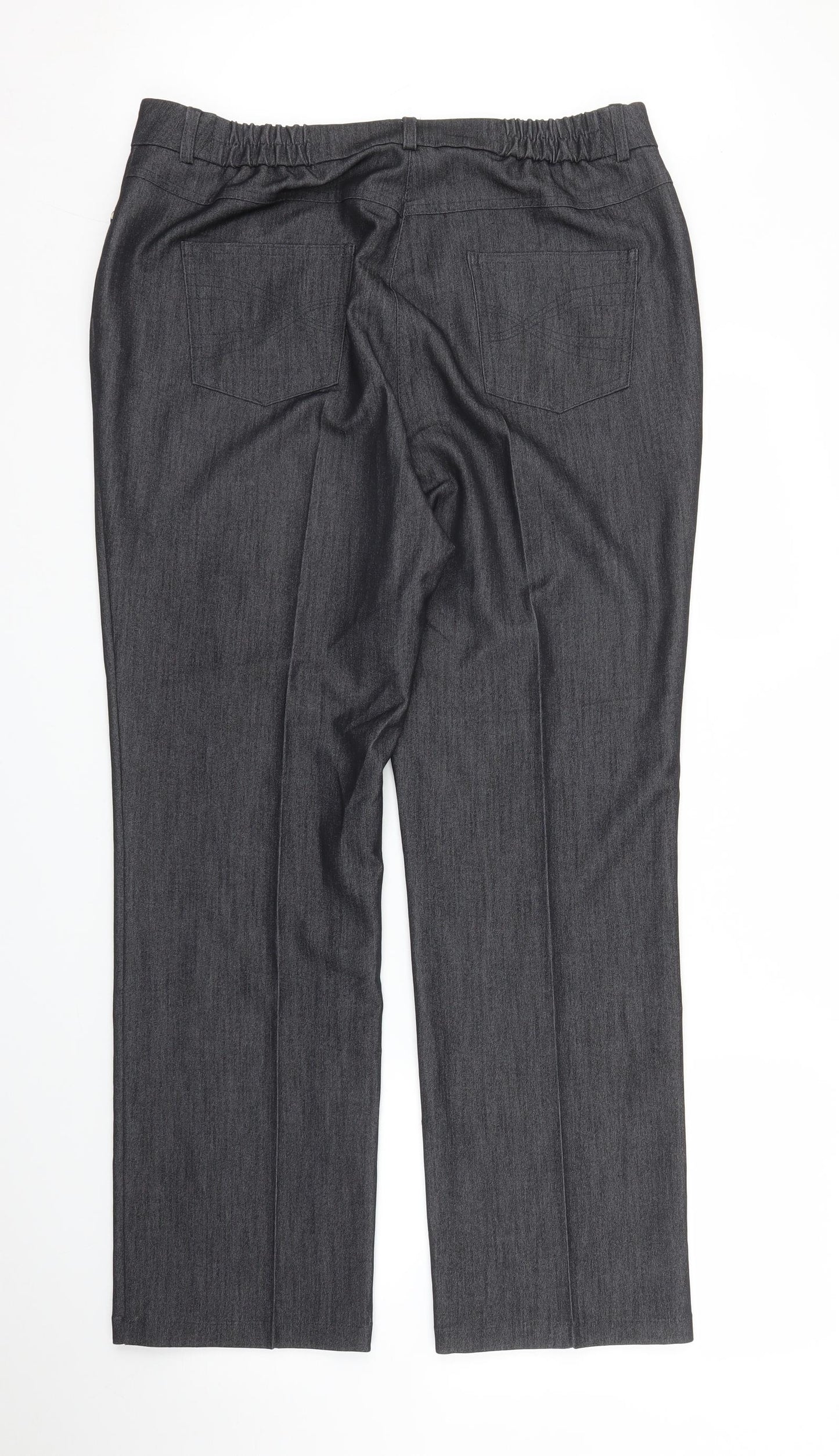 M&S Womens Grey   Trousers  Size 14 L28 in