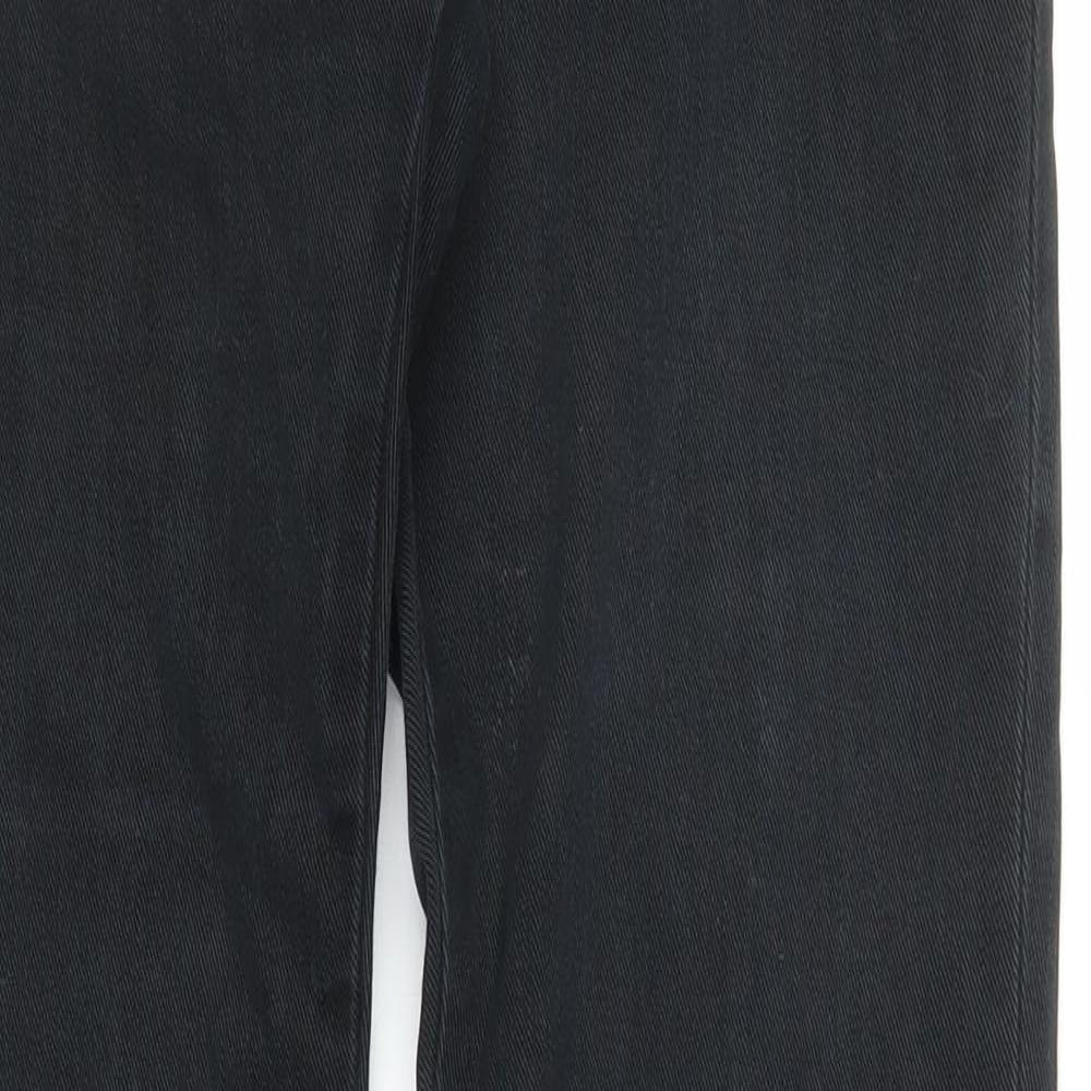 All Saints Mens Black  Denim Straight Jeans Size 30 in L30 in