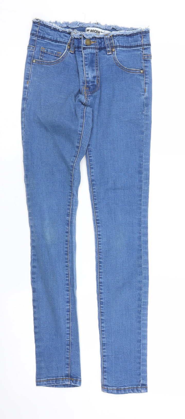 The Rockn Rev Womens Blue  Denim Skinny Jeans Size 6 L27 in
