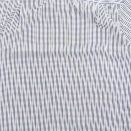 Cotton Traders Mens White Check   Button-Up Size L