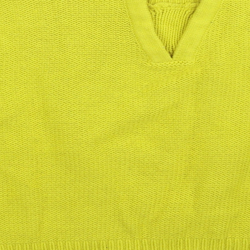 TU Womens Yellow  Knit Pullover Jumper Size 14