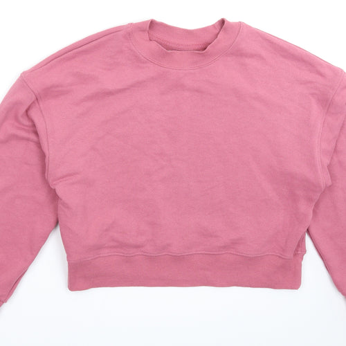 Pull&Bear Womens Pink   Pullover Sweatshirt Size XS
