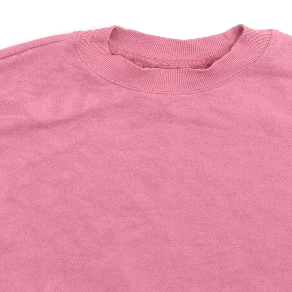 Pull&Bear Womens Pink   Pullover Sweatshirt Size XS