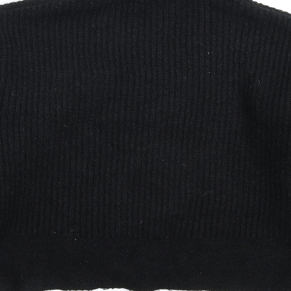 Topshop Womens Black  Knit Pullover Jumper Size XS