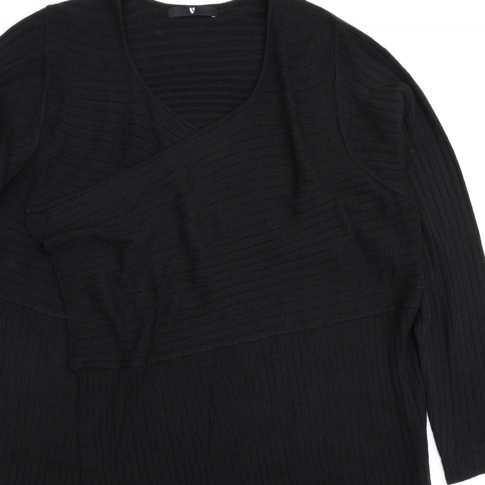 Very Womens Black  Knit Cardigan Jumper Size 22