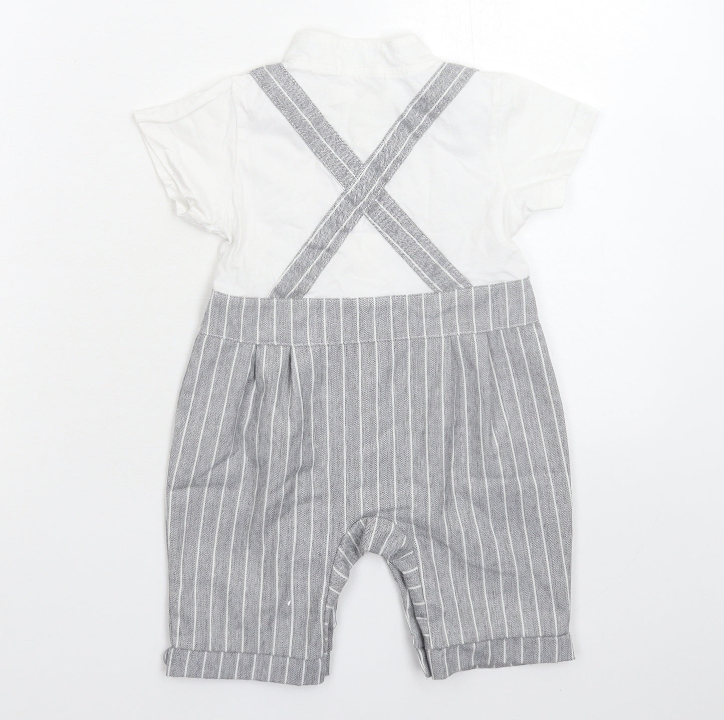 Nyan Cat Baby Grey Striped  Babygrow One-Piece Size 18-24 Months