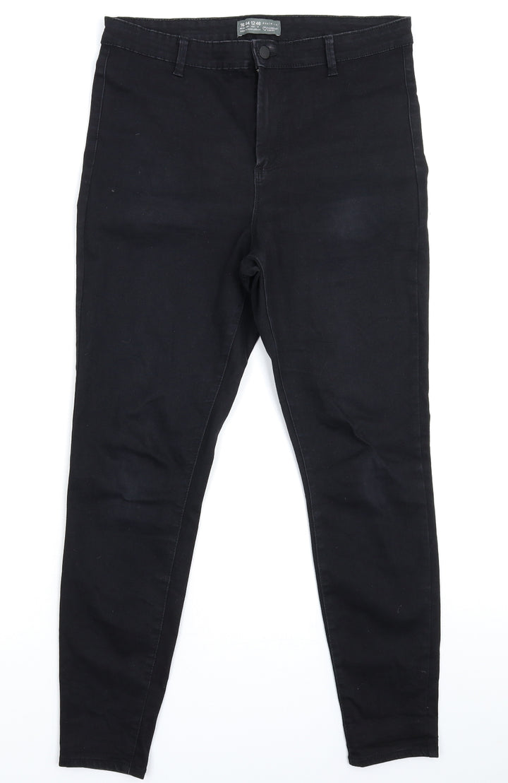 Denim & Co. Womens Black Denim Skinny Jeans Size 16 L28 in