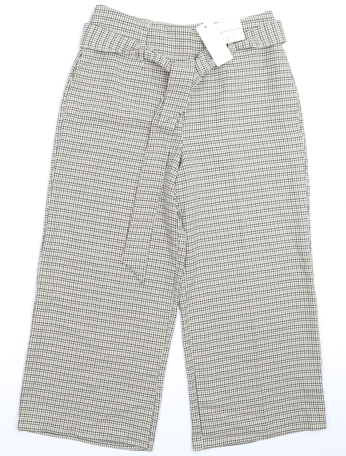 F&F Womens Multicoloured Houndstooth  Cropped Trousers Size 10 L23 in