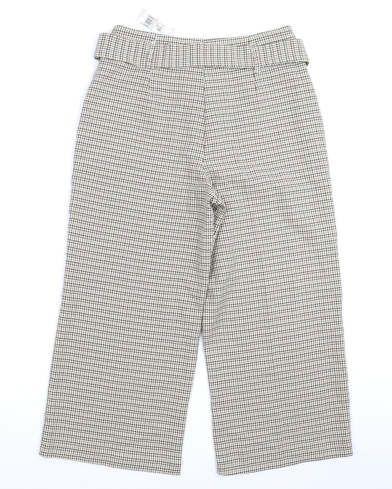 F&F Womens Multicoloured Houndstooth  Cropped Trousers Size 10 L23 in