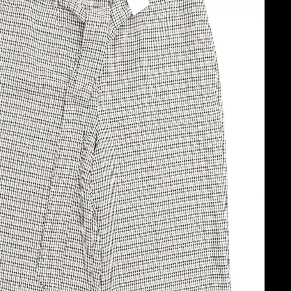 F&F Womens Multicoloured Houndstooth  Cropped Trousers Size 10 L23 in