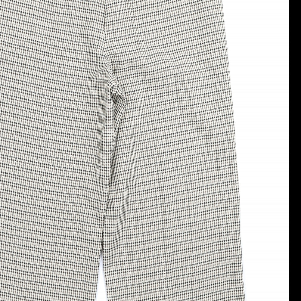 F&F Womens Multicoloured Houndstooth  Cropped Trousers Size 10 L23 in