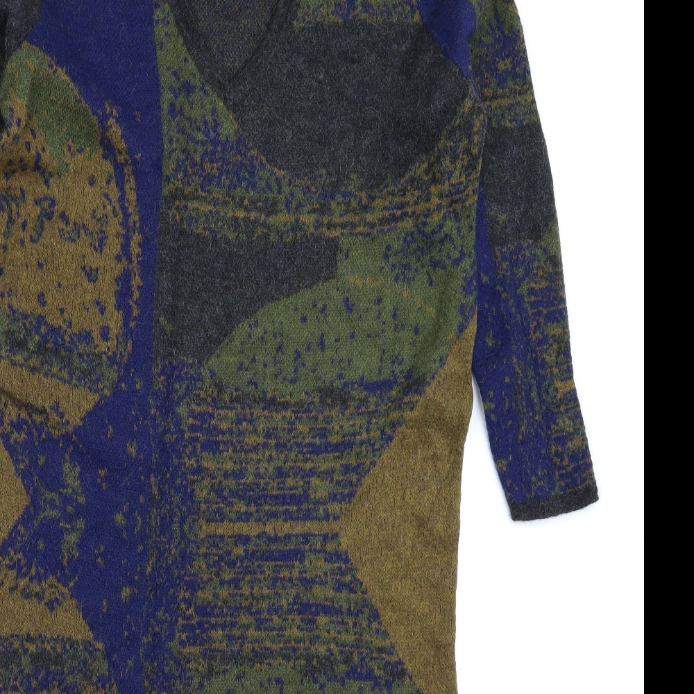 Poetry Womens Multicoloured Geometric Jacquard Jumper Dress  Size 14