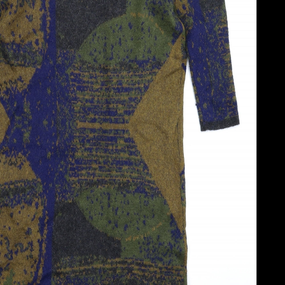 Poetry Womens Multicoloured Geometric Jacquard Jumper Dress  Size 14