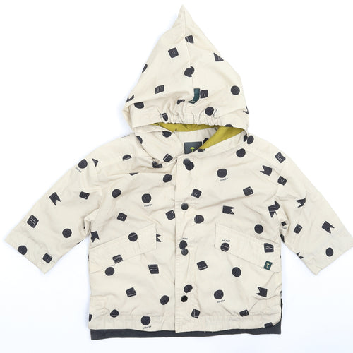 Moimoln Baby Grey Geometric  Rain Coat Coat Size 12-18 Months