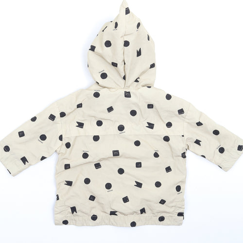 Moimoln Baby Grey Geometric  Rain Coat Coat Size 12-18 Months