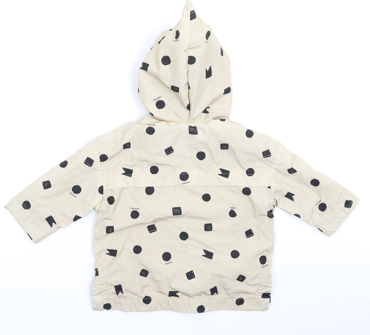 Moimoln Baby Grey Geometric  Rain Coat Coat Size 12-18 Months