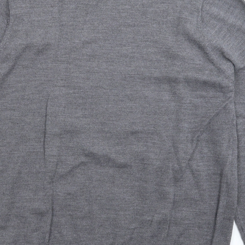Marks and Spencer Mens Grey  Knit Pullover Jumper Size L
