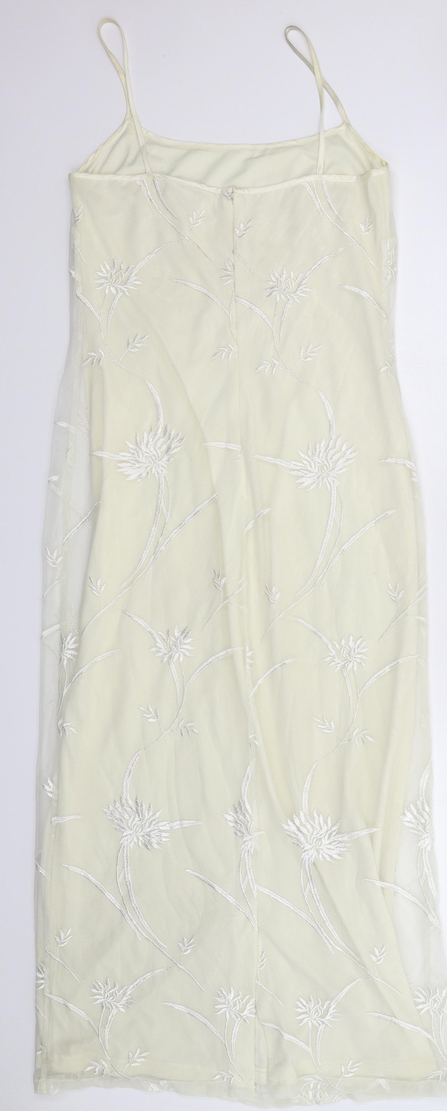 Apart Womens White Floral  Bodycon  Size 10