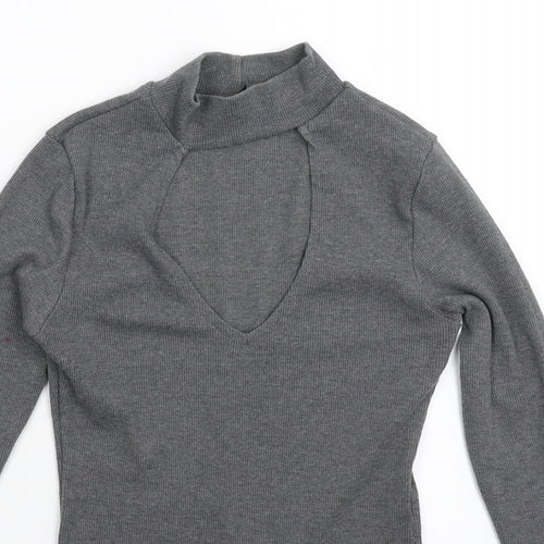 Wassyl Womens Grey  Knit Pullover Jumper Size S