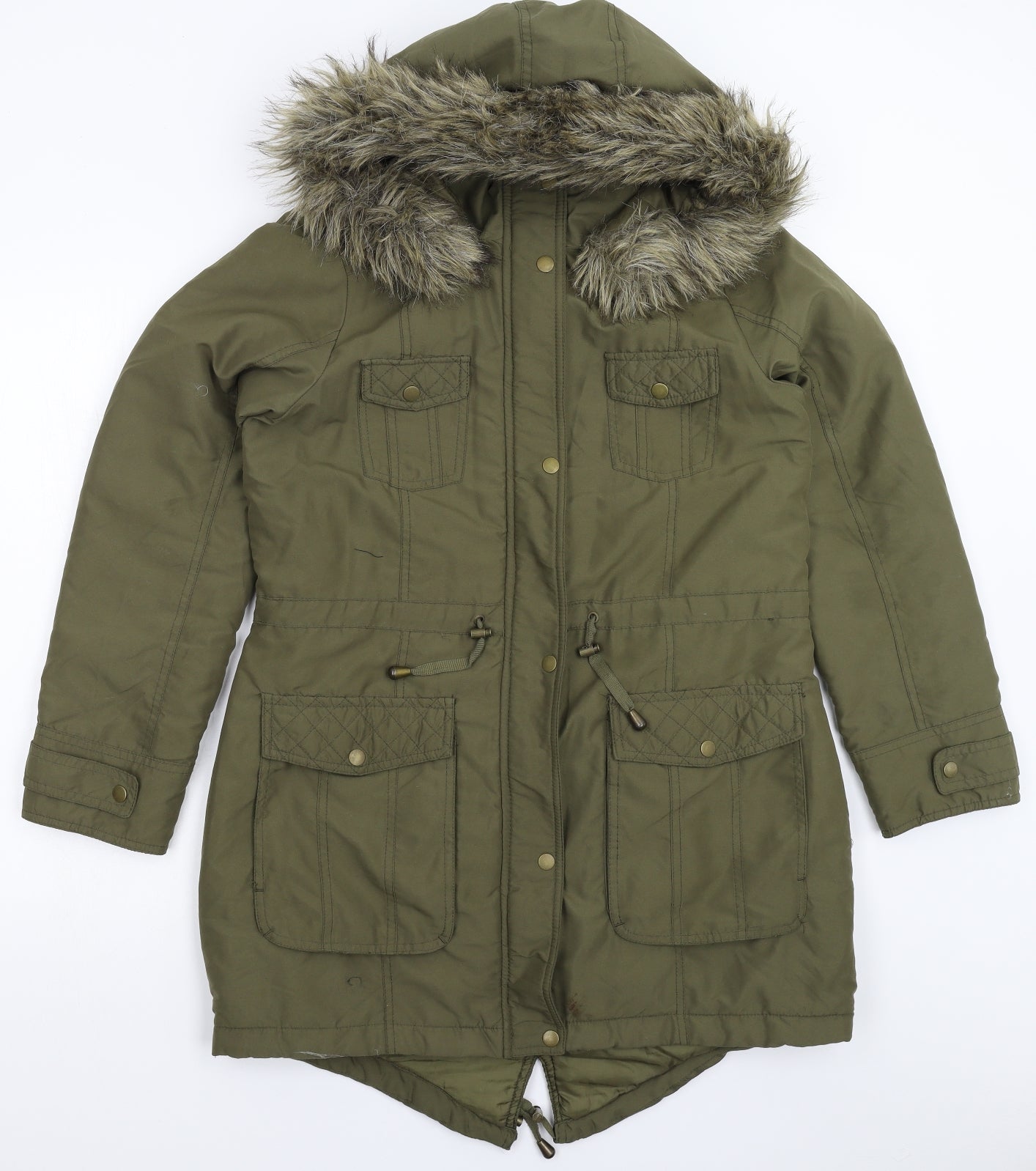 Dorothy Perkins Womens Green   Parka Coat Size 12
