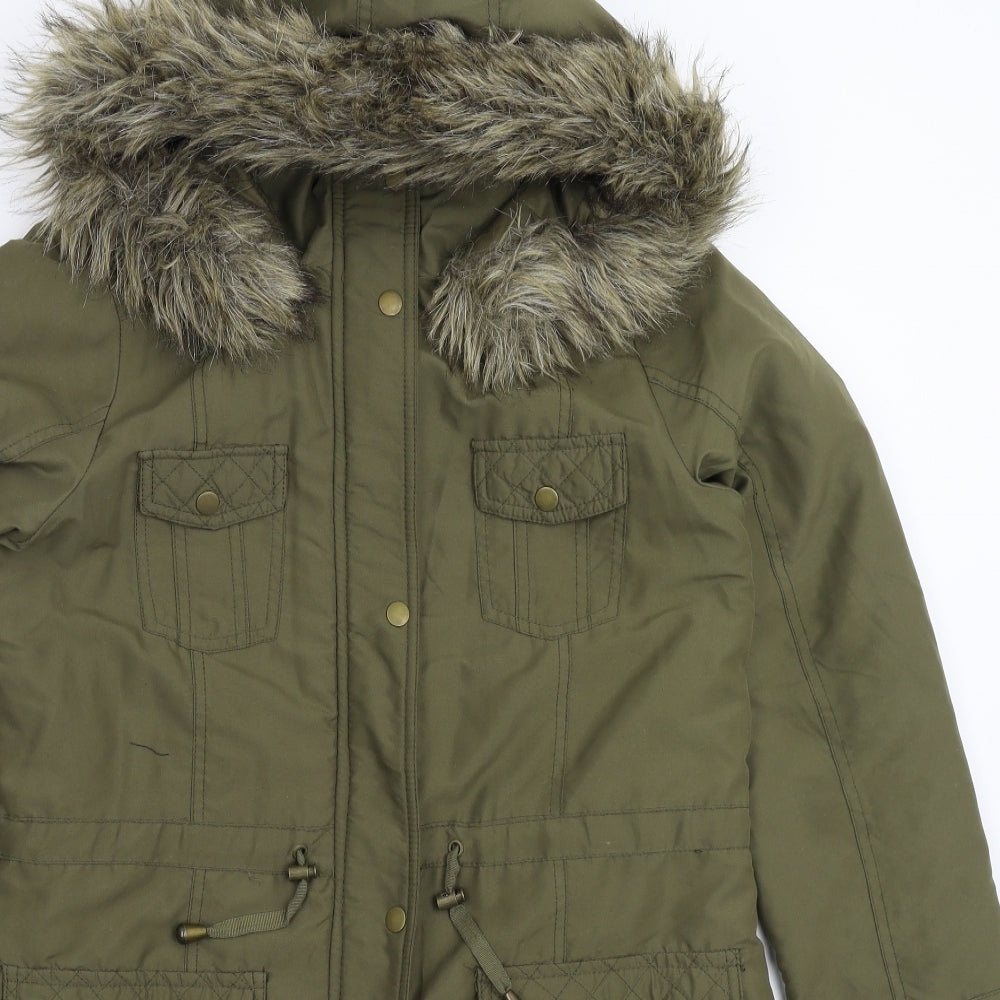 Dorothy Perkins Womens Green   Parka Coat Size 12
