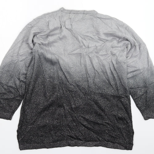 Fay Louise Womens Grey  Knit Pullover Jumper One Size
